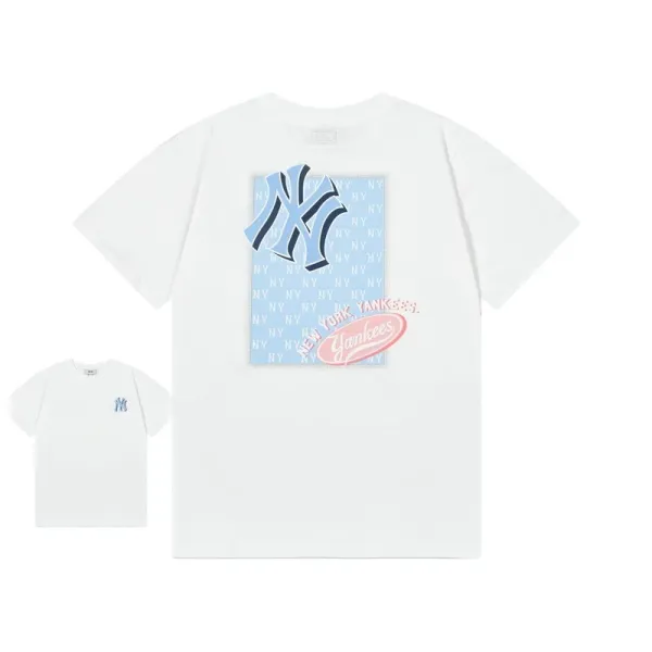 New York Yankees Graphic Print White T-Shirt - 1