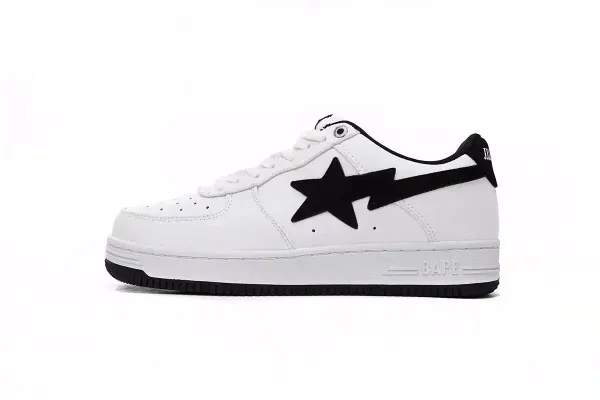 A Bathing Ape Bape Sta White Black Sneakers - 1
