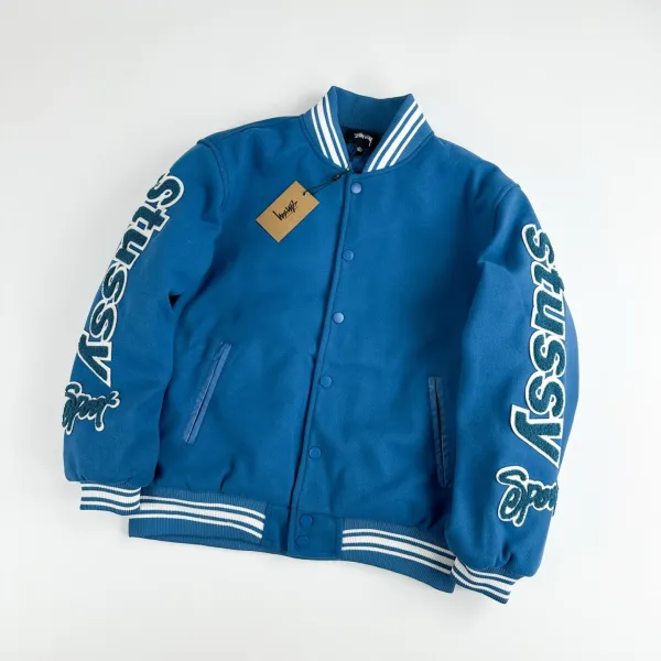 Stüssy Patchwork Bomber Jacket Black - 25