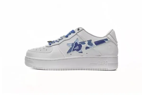 A Bathing Ape Bape Sta Camo Star White Sneakers - 1