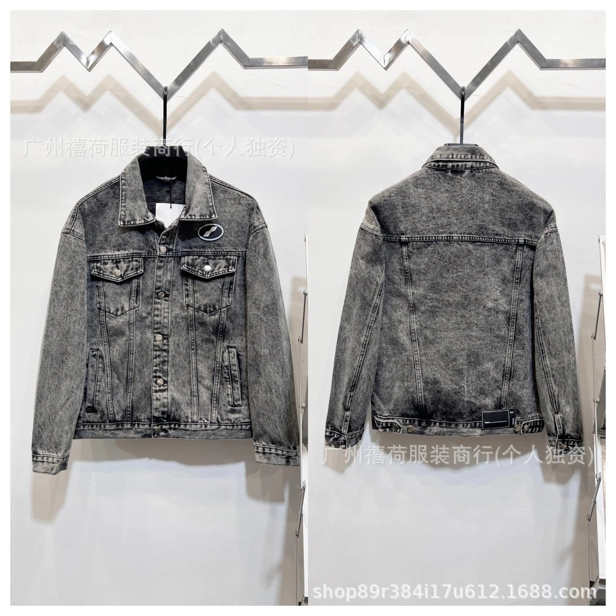 Dior Oblique Print Denim Jacket Navy Blue Denim-Jacket - 19