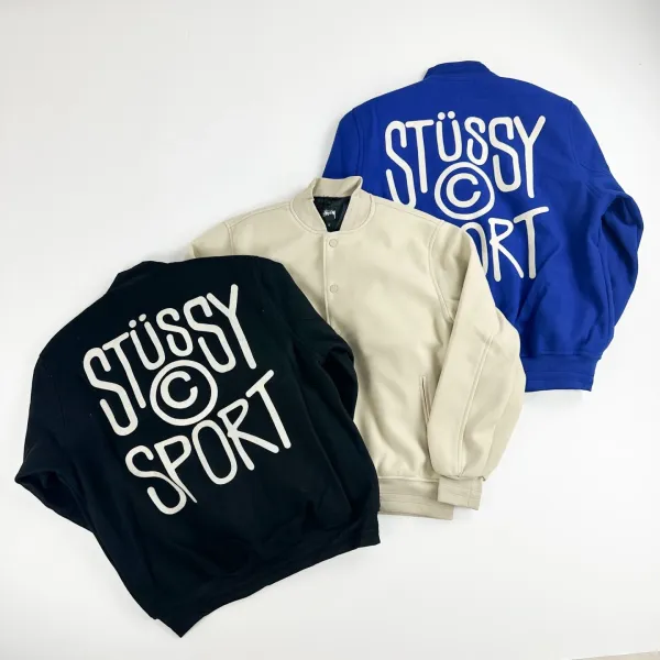 Stüssy Patchwork Bomber Jacket Black - 13