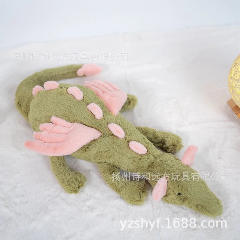 Design Opalite Dragon Plush Toy White with Orange and Red Accents Accessories - 17