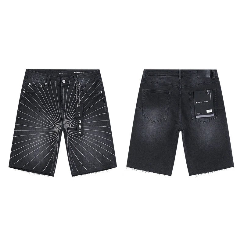 PURPLE BRAND Denim shorts — PU531 black
