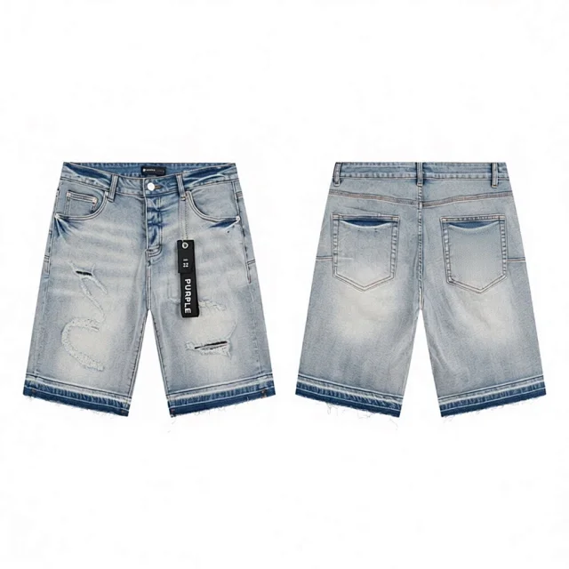 PURPLE BRAND Denim shorts product detail image 3