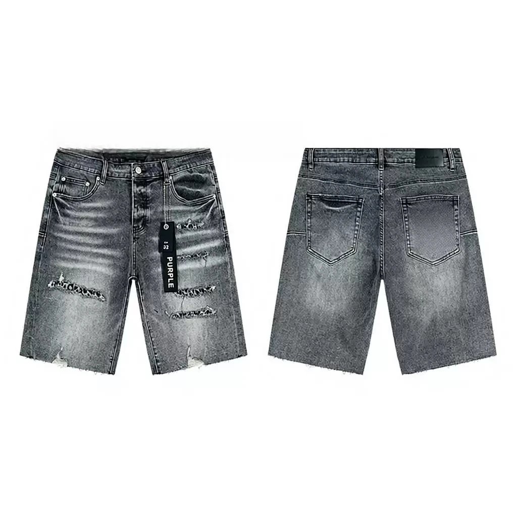 PURPLE BRAND Denim shorts — PU517 gray