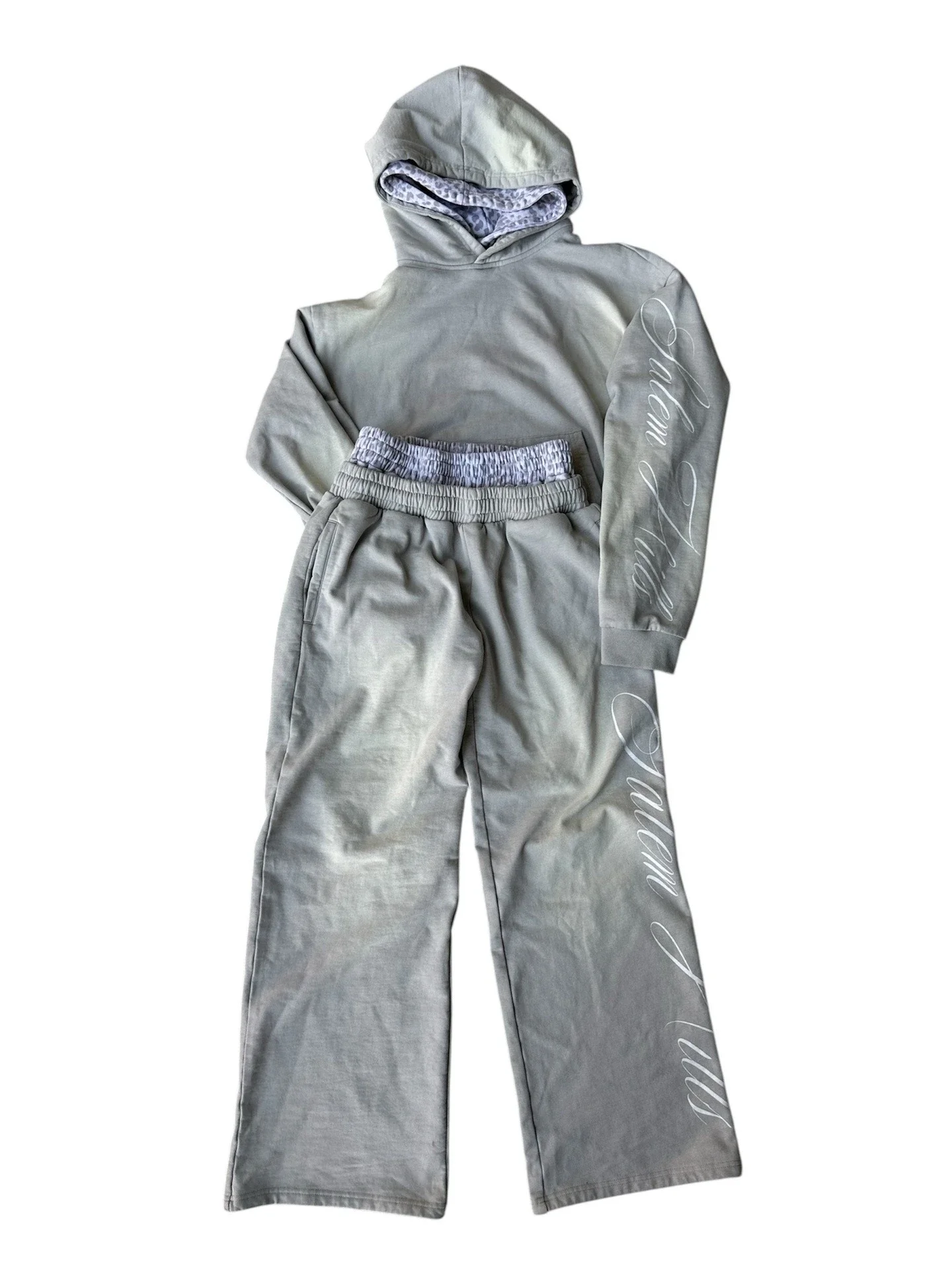 Salem Hills Leopard Liner Faded Cursive Tracksuit