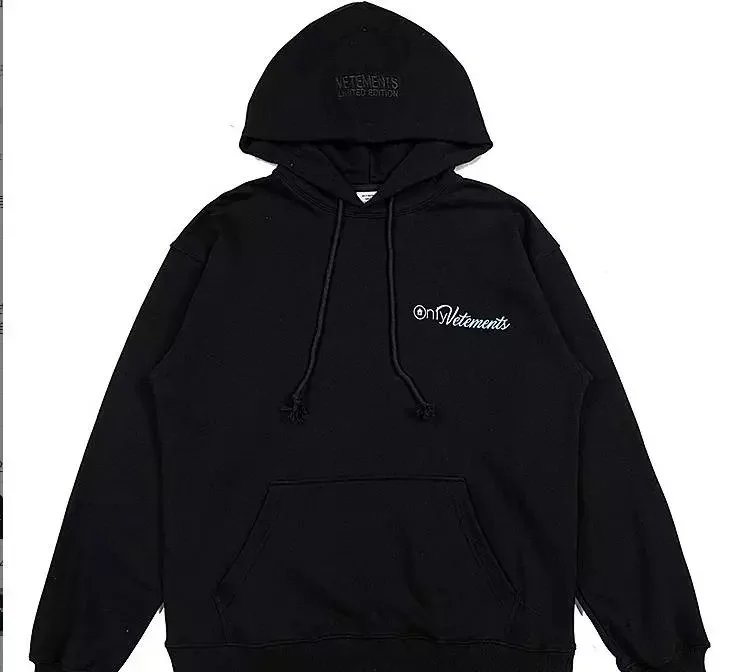 Vetements Cursive Small Logo Hoodie - rep bluzy z kapturem