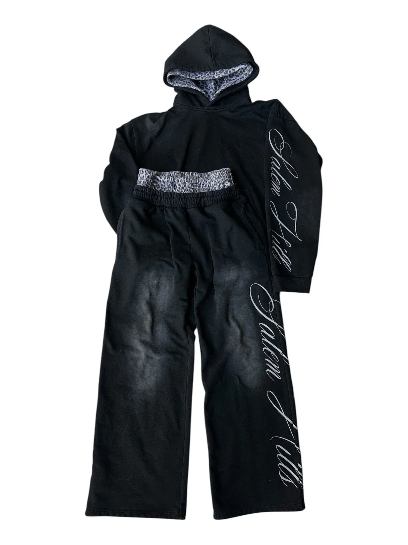 Salem Hills Leopard Liner Faded Cursive Tracksuit