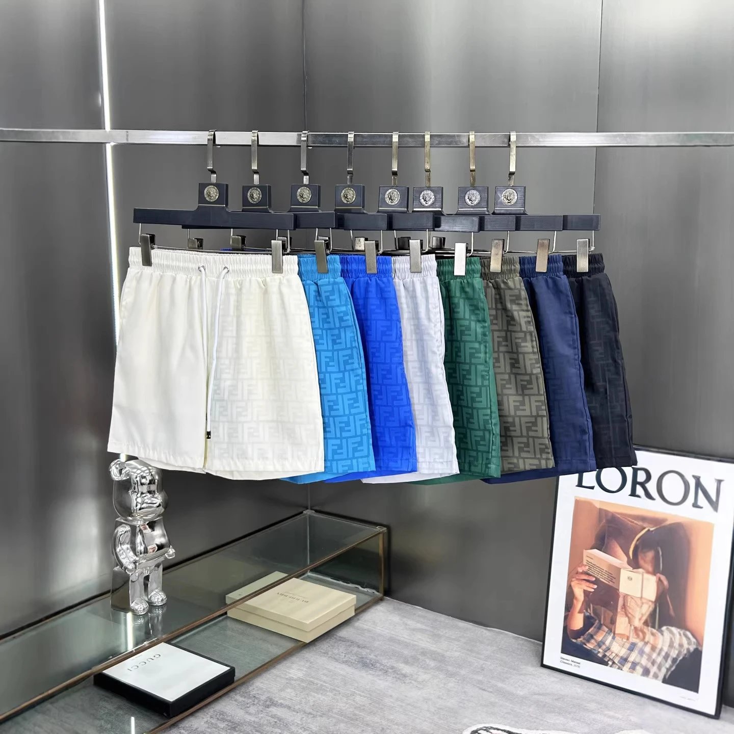 F.endi shorts F.笛 短裤沙滩裤游泳速干运动裤inspreadsheet.com