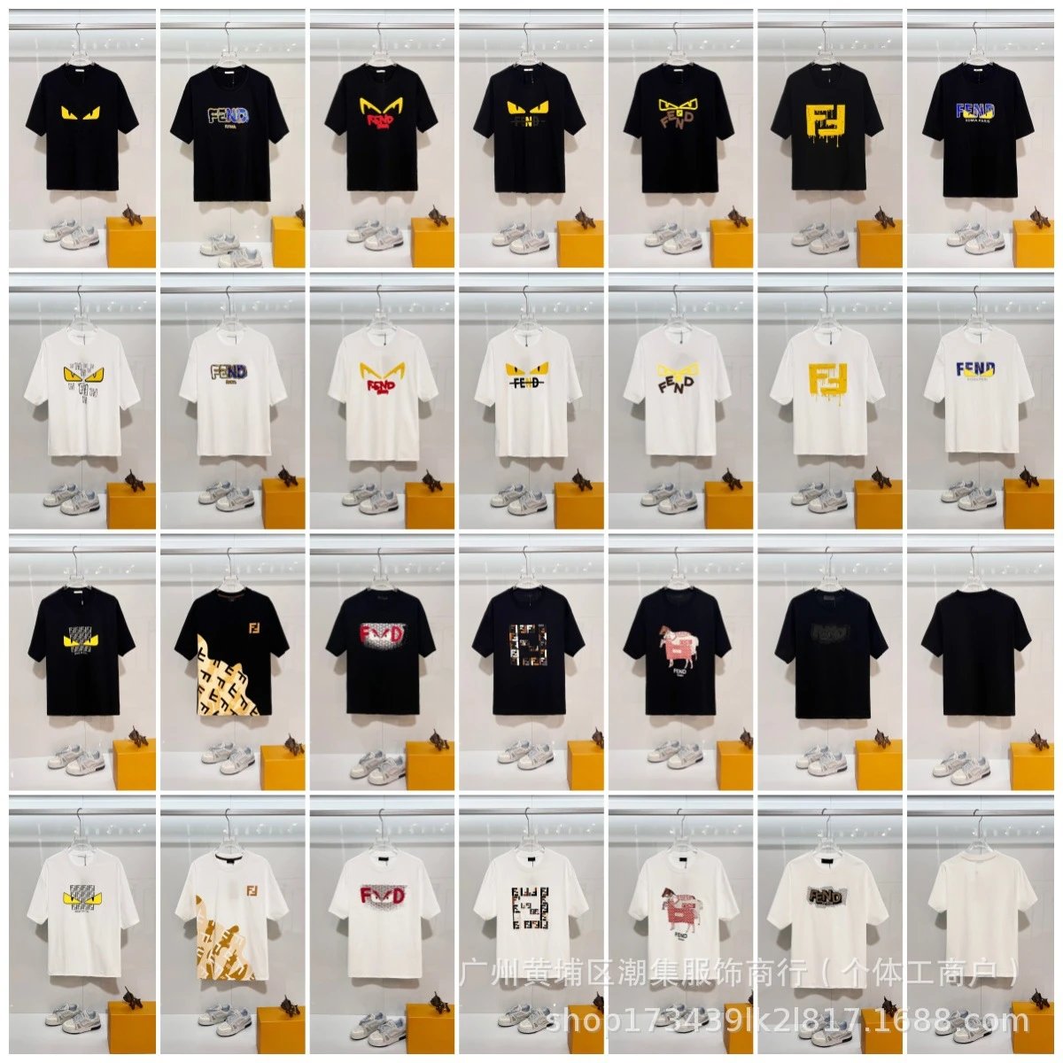 F.endi T-shirts 芬.迪圆领短袖T.恤inspreadsheet.com
