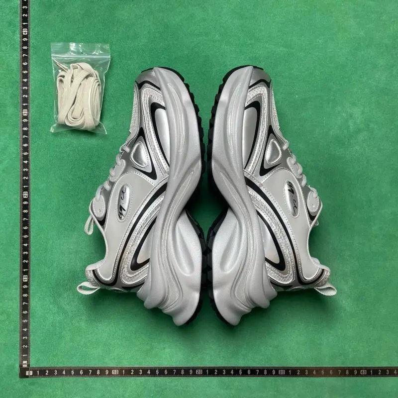Unbranded Sneakers Low-Top Chunky Platform — No. 1 Silver Gray G24U0273