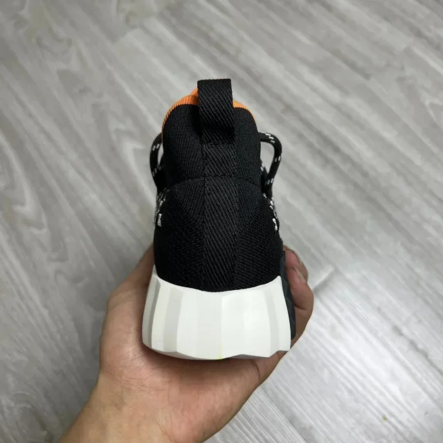 Unbranded Sneakers Knit High-Top Lace-Up with H-Shaped Heel Detail product detail image 2