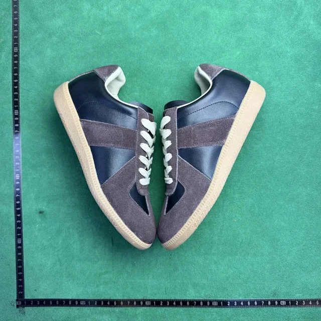 Unbranded Sneakers TT6 low-top leather lace-up with suede overlays product detail image 59