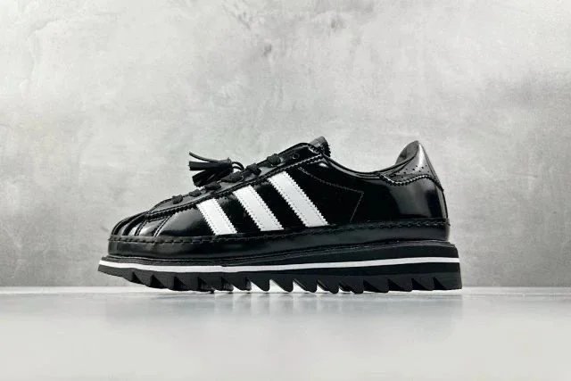 Unbranded Sneakers Low-Top Three-Stripe Platform with Sawtooth Sole image 4