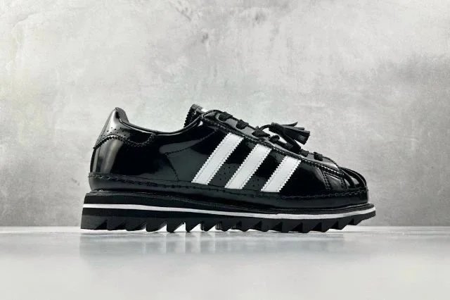 Unbranded Sneakers Low-Top Three-Stripe Platform with Sawtooth Sole image 5