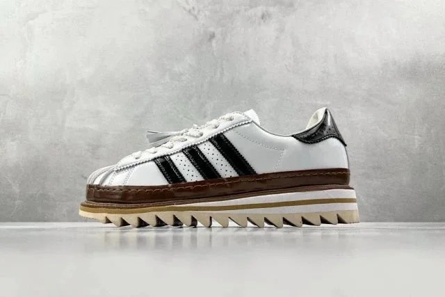 Unbranded Sneakers Low-Top Three-Stripe Platform with Sawtooth Sole image 2