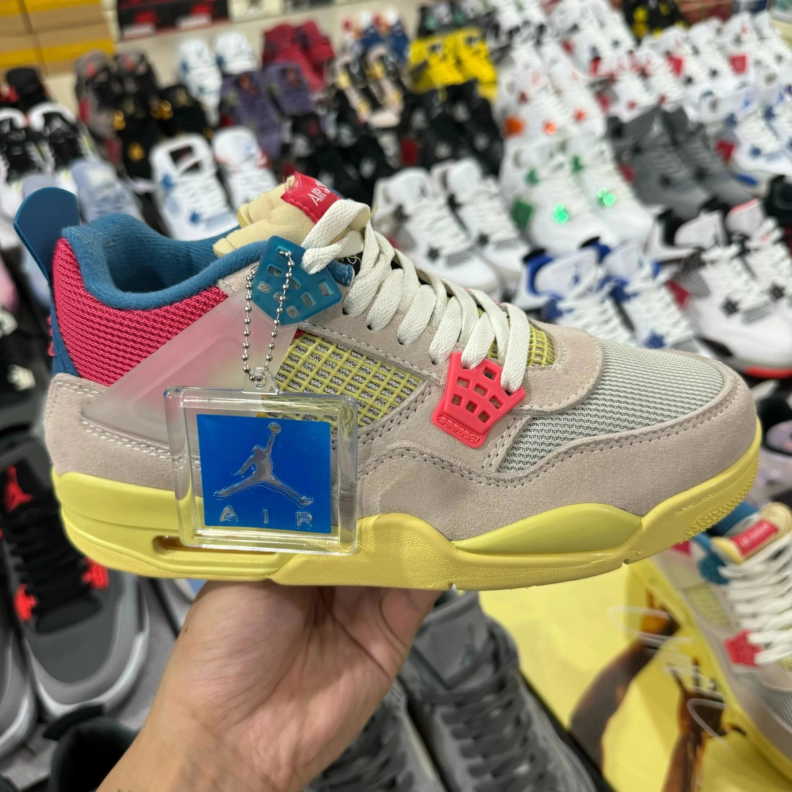 Jordan Sneakers Air 4 — Pink Blue
