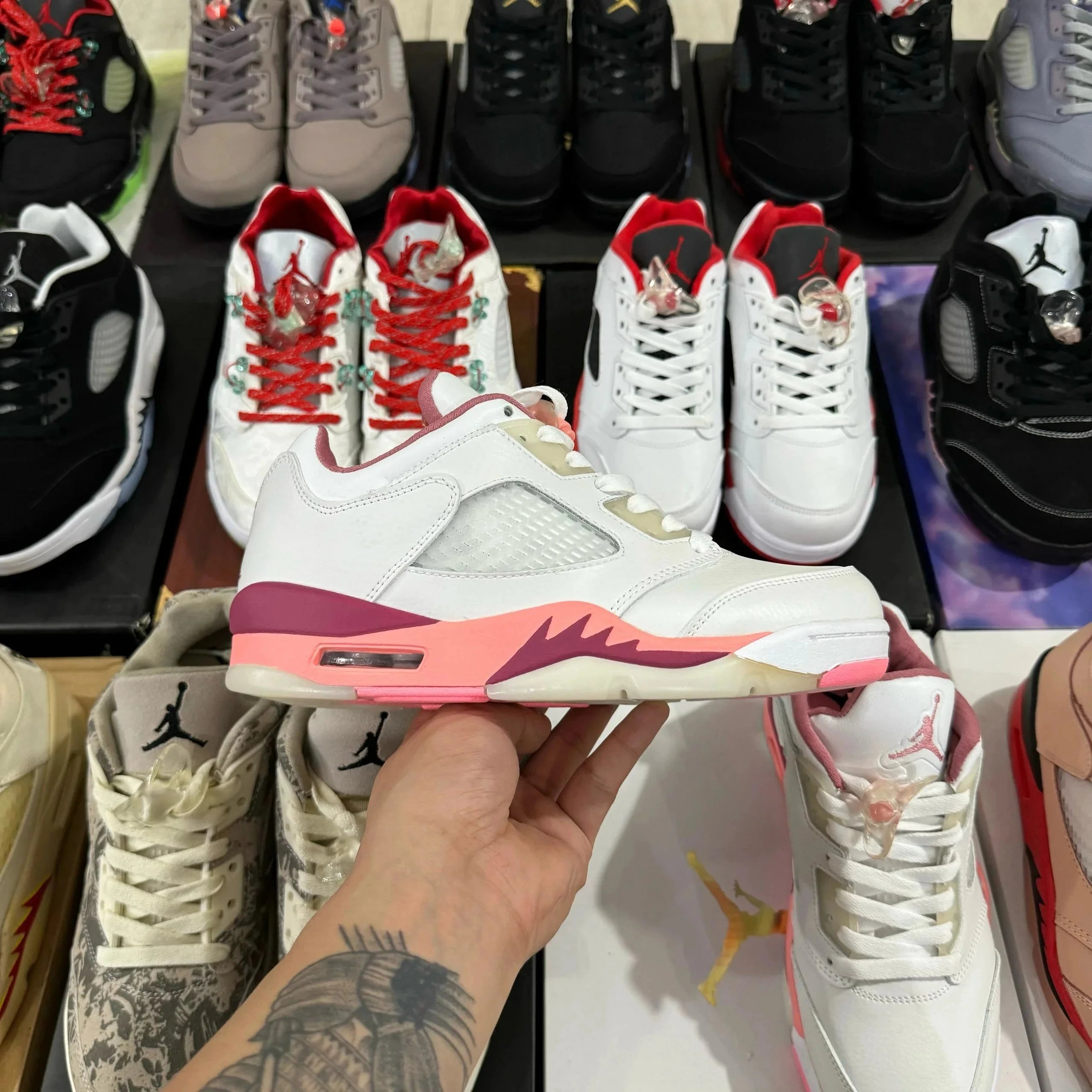 Jordan Sneakers Air 5 — White powder