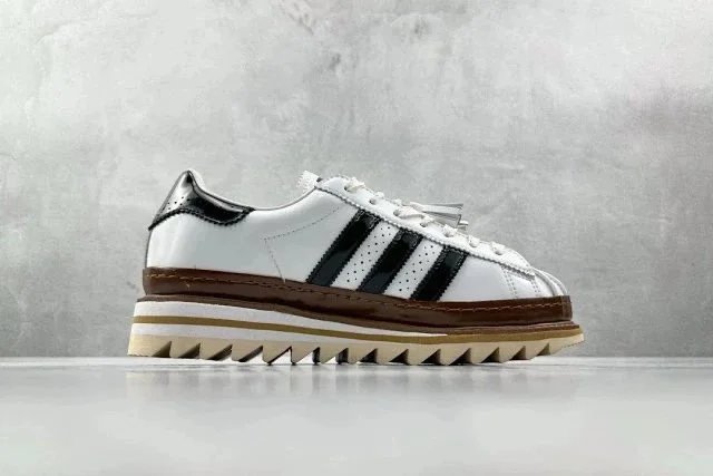 Unbranded Sneakers Low-Top Three-Stripe Platform with Sawtooth Sole image 3