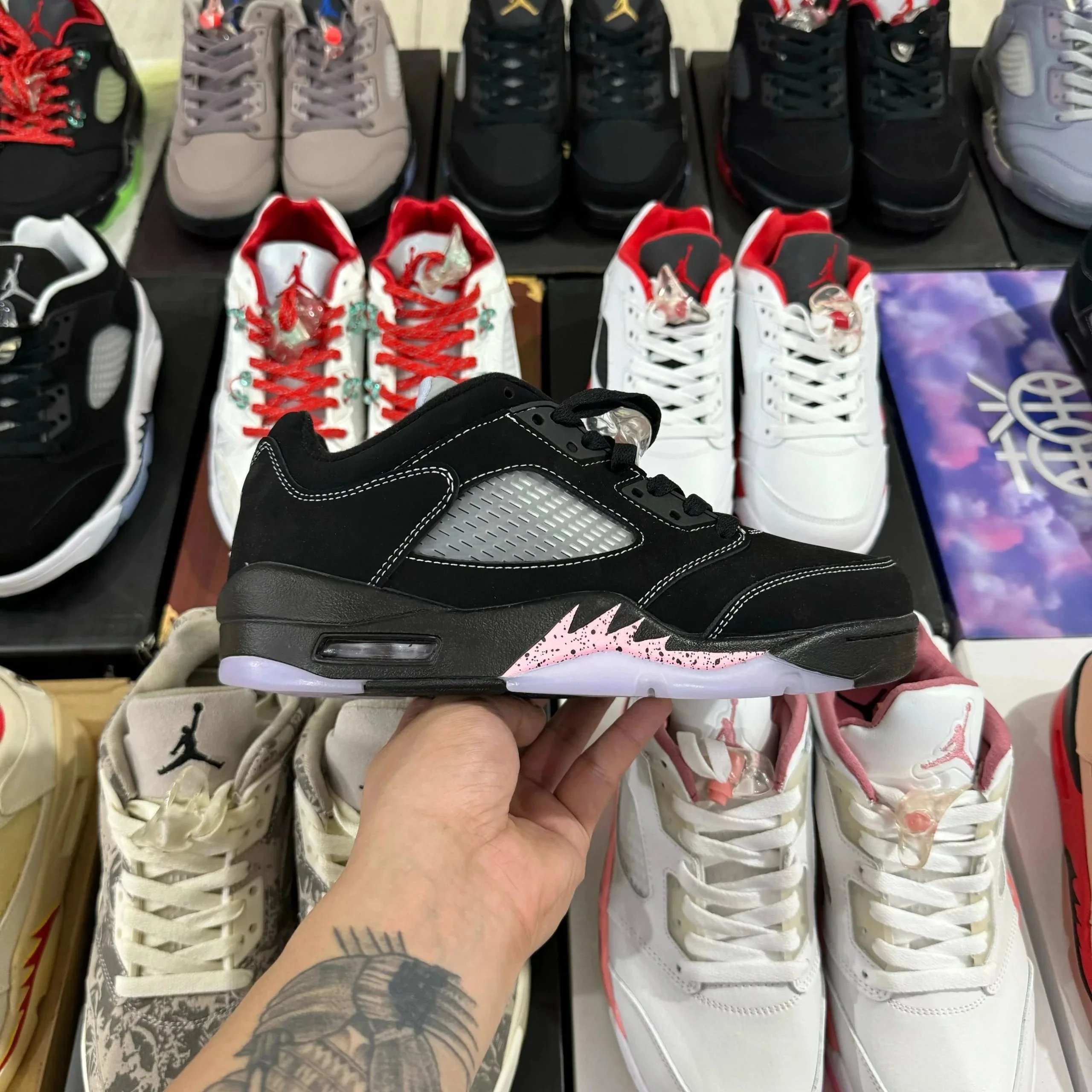 Jordan Sneakers Air 5 — Dongdan Black Purple
