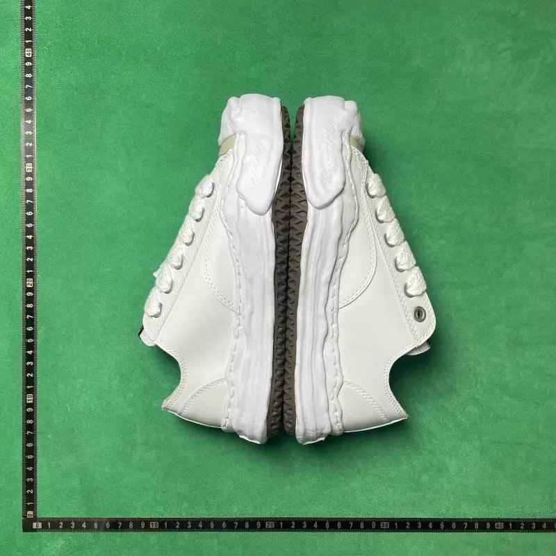 MMY BLAKEY Sneakers Low-Top Wavy-Sole Lace-Up — No. 5 open-end white (leather) A05FW704