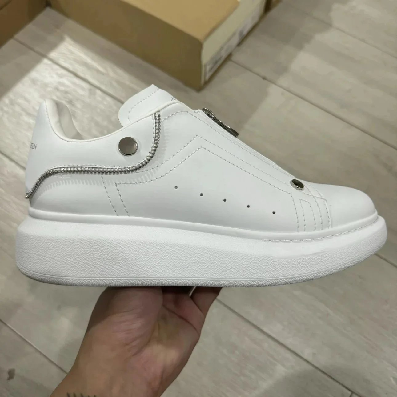 Alexander McQueen Sneakers Platform with Zip Detail image 4