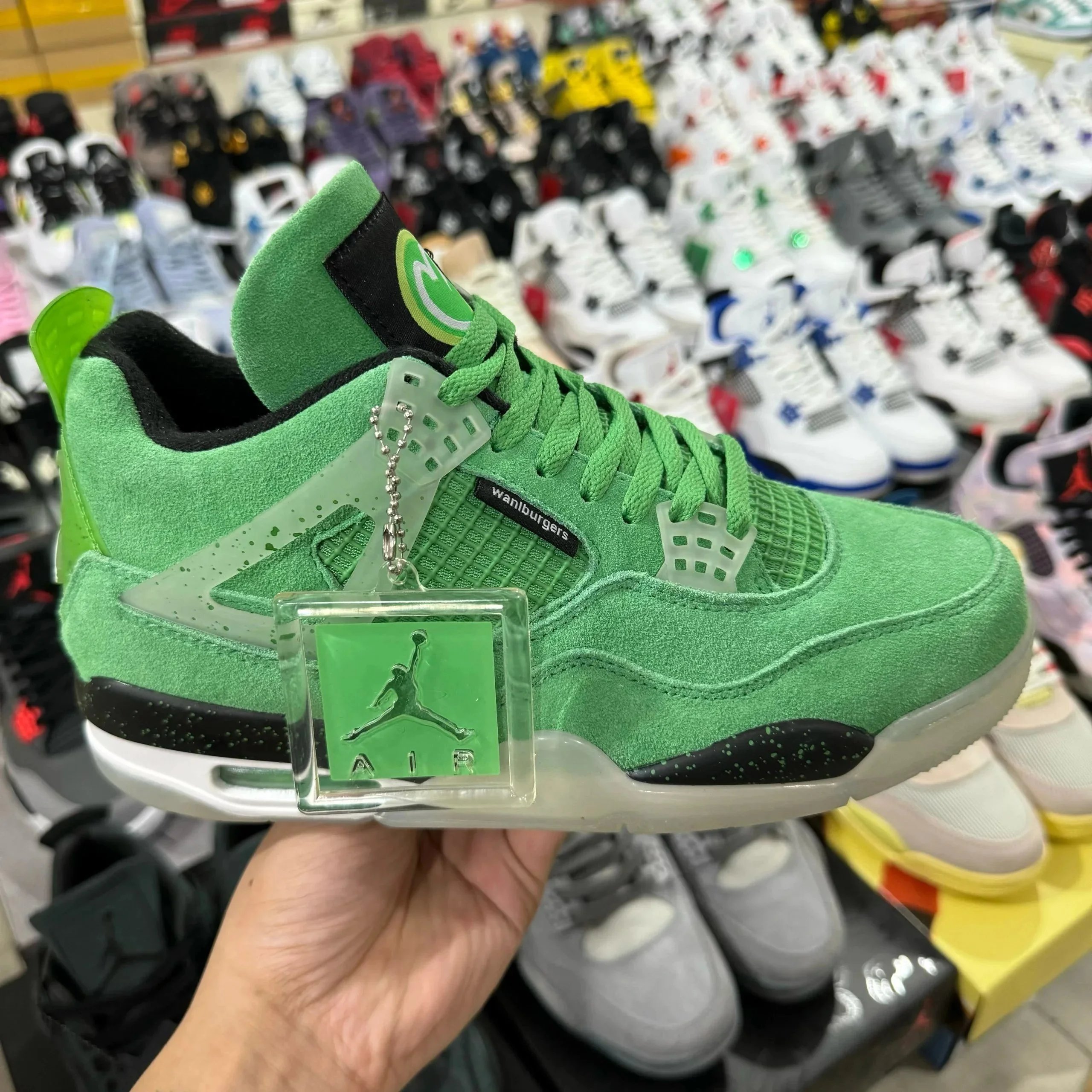Jordan Sneakers Air 4 — Wolberg University Green