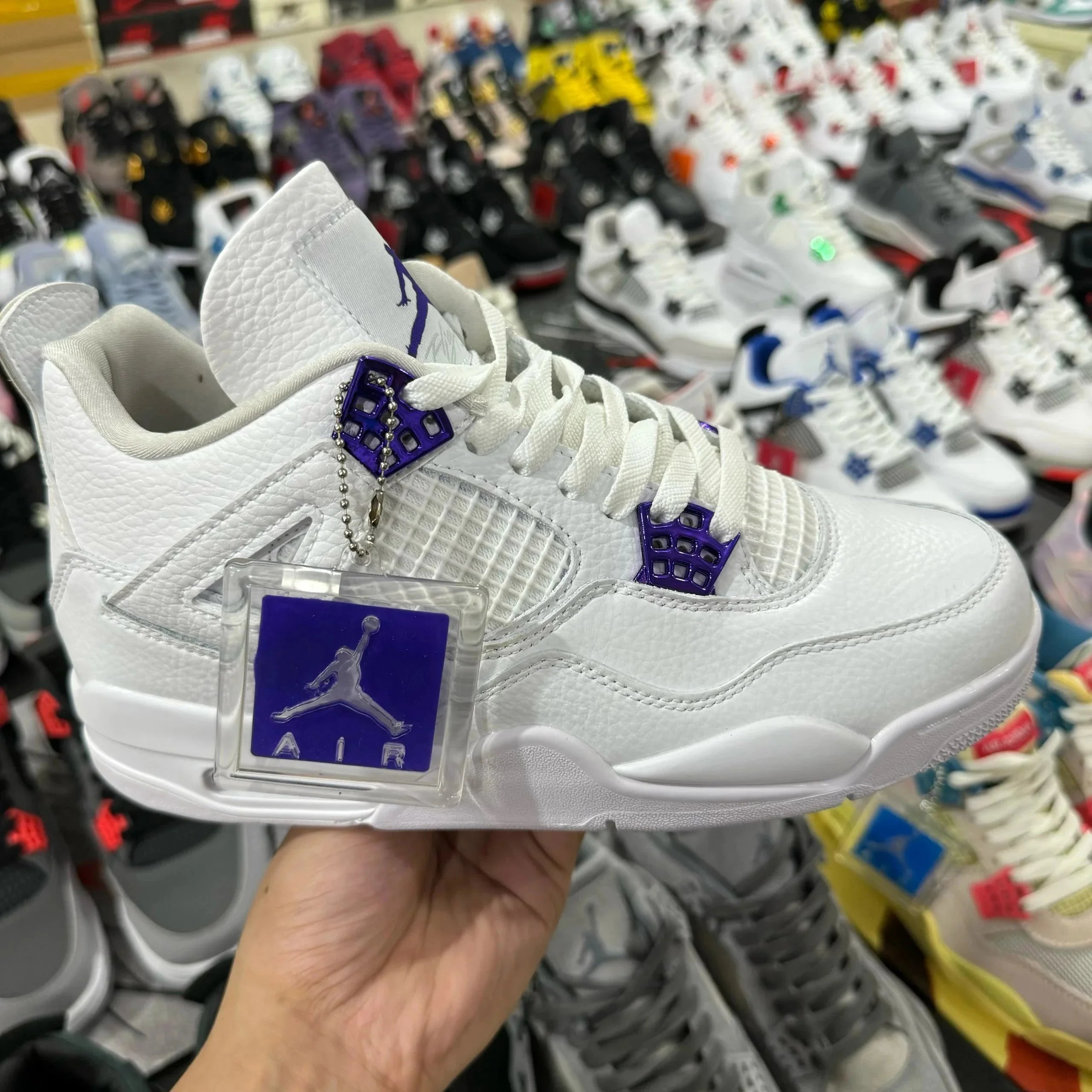 Jordan Sneakers Air 4 — White Purple
