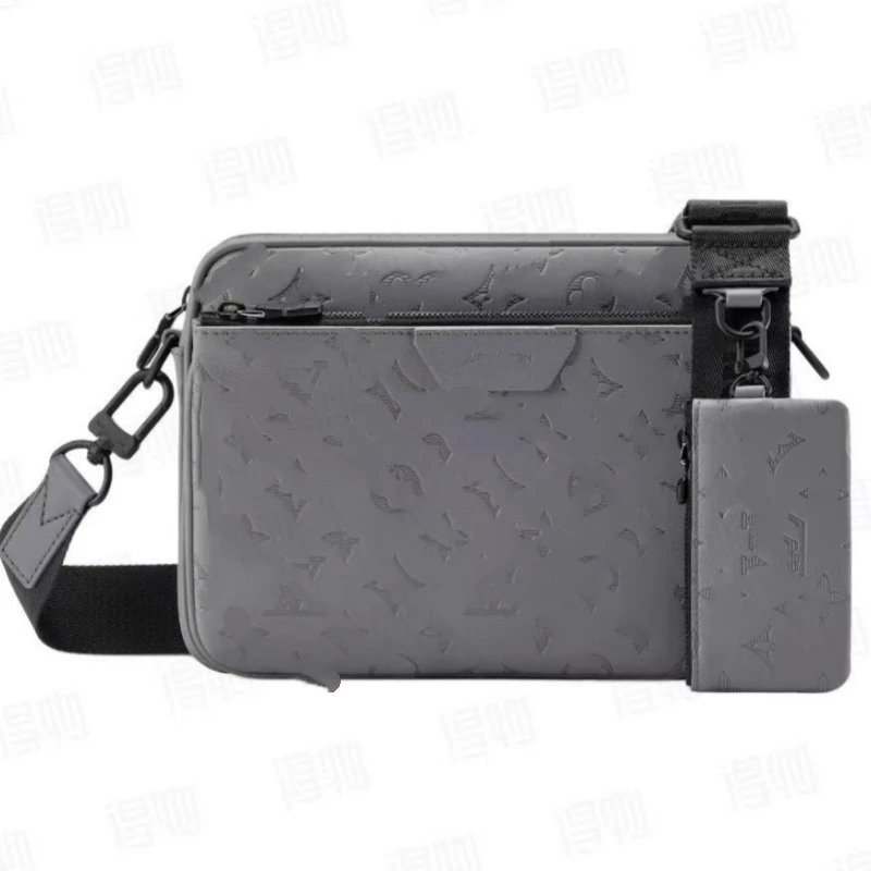 Louis Vuitton Trio Messenger Monogram Shadow Anthracite Grey