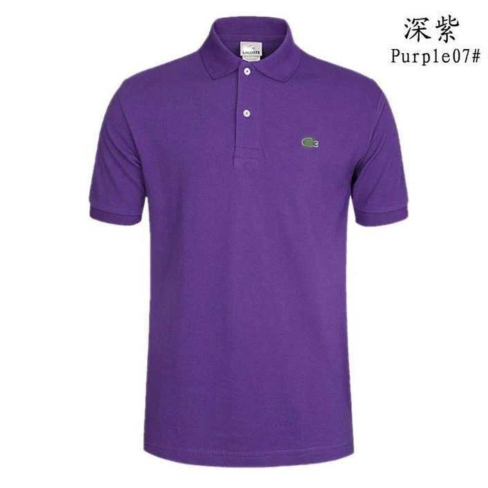Lacoste Shirt Embroidered Logo Purple