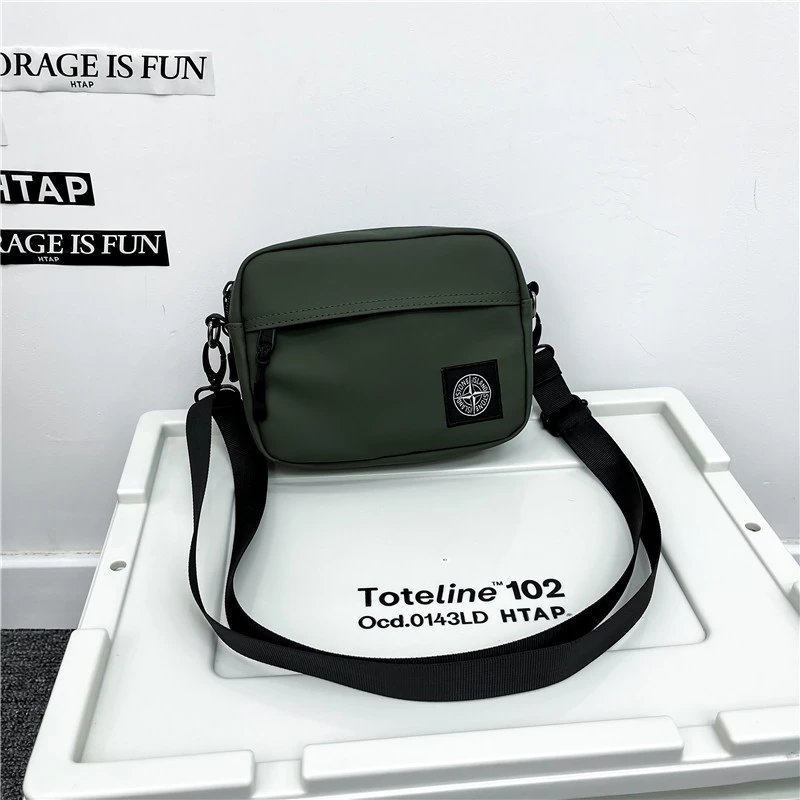 Stone Island Compass Patch Crossbody Bag Olive Green