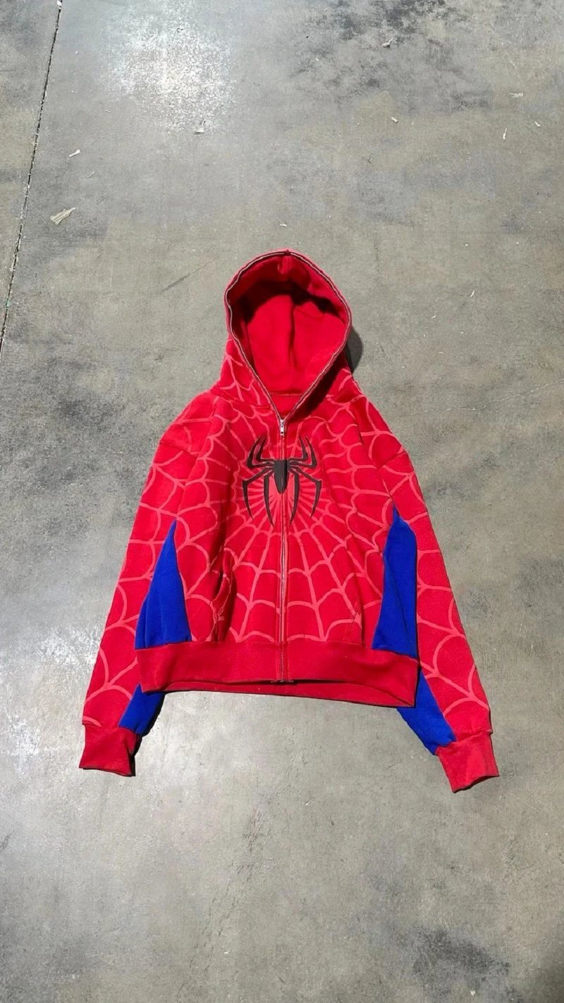 Spider! Pink Spider Logo Quilted Hoodie White - 5