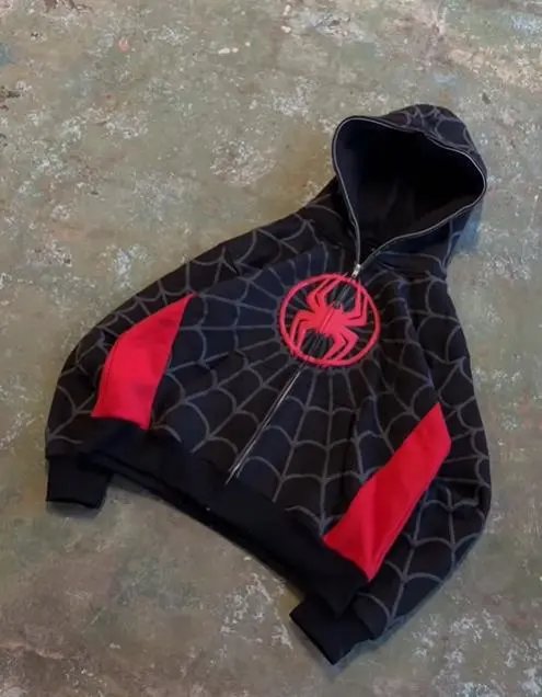 Spider! Pink Spider Logo Quilted Hoodie White - 8