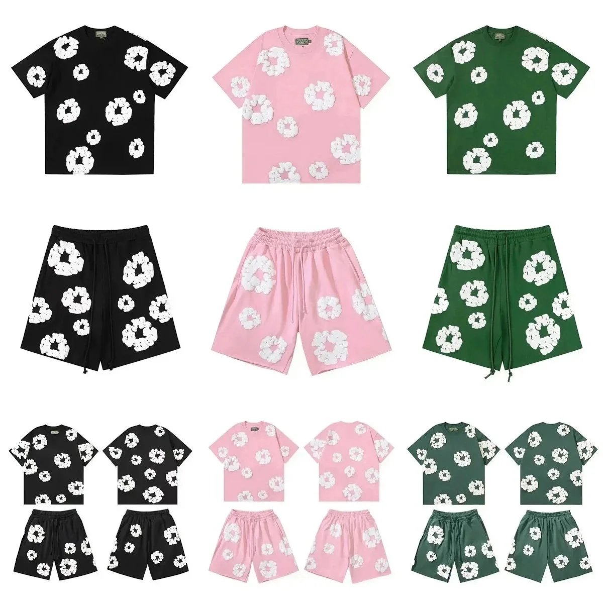 W Five Fashion Casual Short-Sleeve Set (4