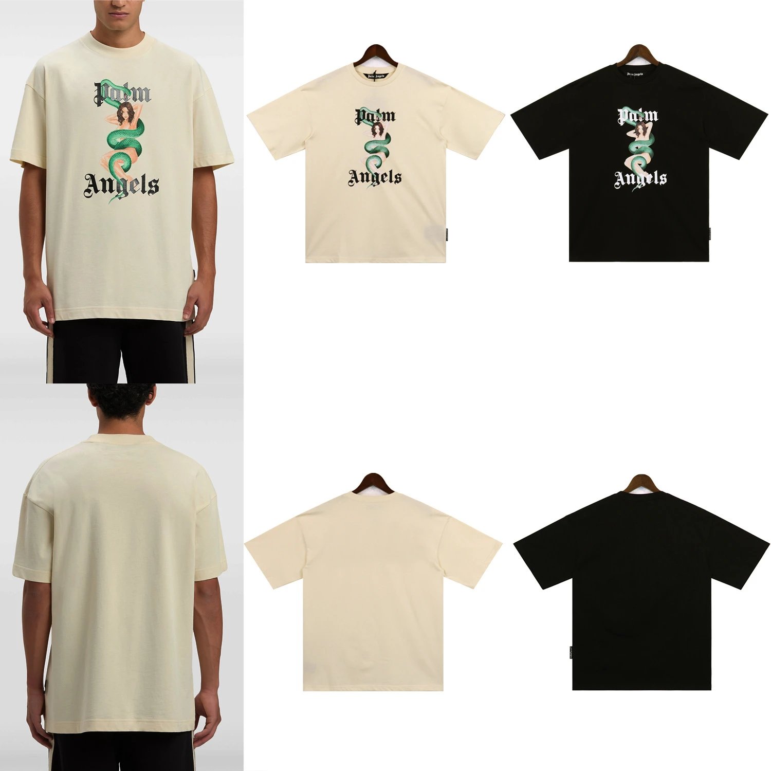 Palm Angels Palm Trees Flame Graphic Black T-Shirt - 10
