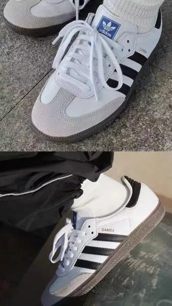 Adidas Samba Classic Black White Sneakers - 26