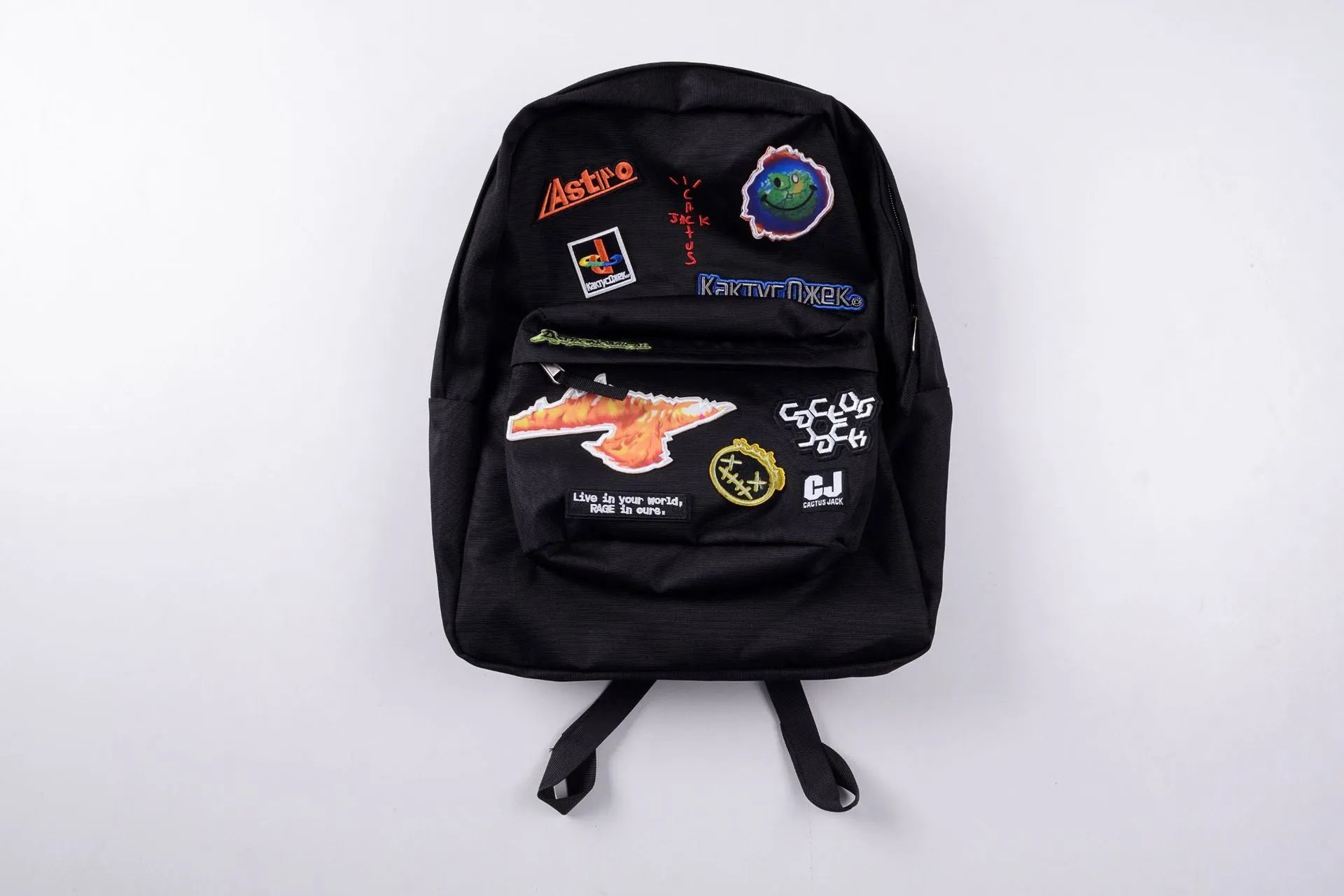 Cactus Jack x Astro Patchwork Black Casual Backpack - 23