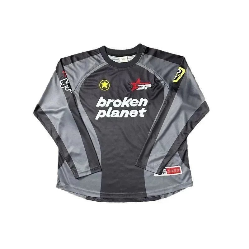 Broken Planet Black and Grey Long Sleeve Jersey