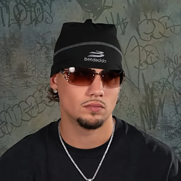 Design Bendecido Beanie Black with Silver Trim Hats - 1