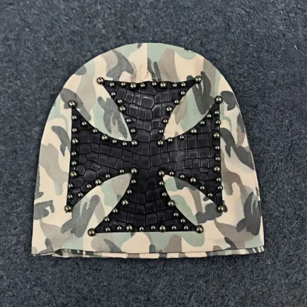 Design Iron Cross Camo Beanie Hats - 1