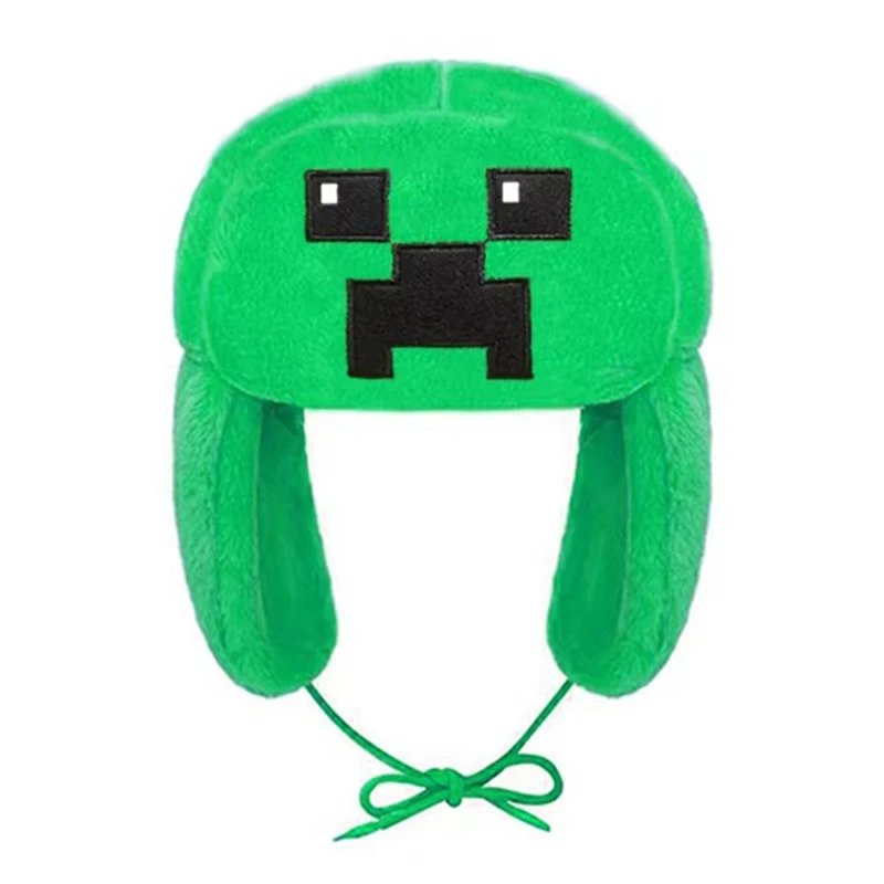 Minecraft Creeper Trapper Hat Green