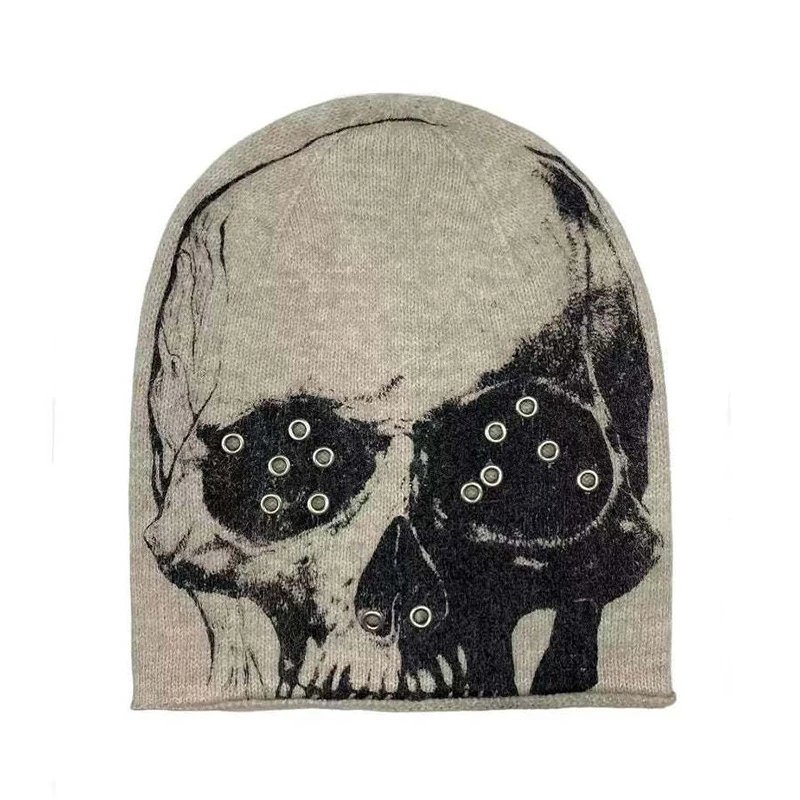 Design Music Note Beanie White / Black Hats - 33