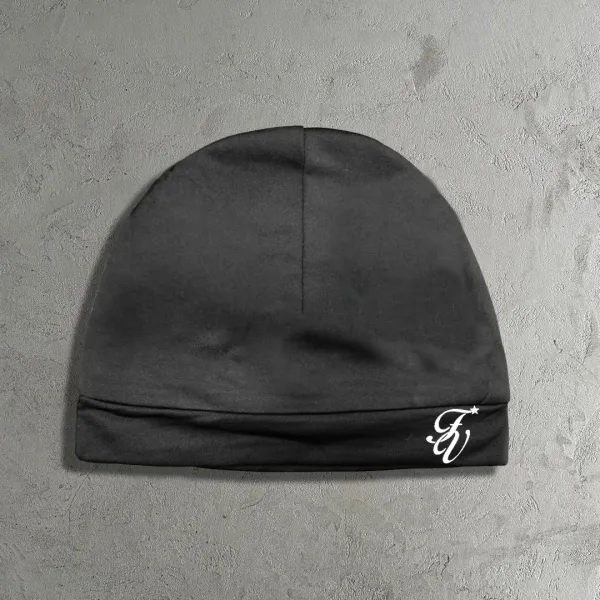 Design Beanie with Script Logo Black Hat - 1