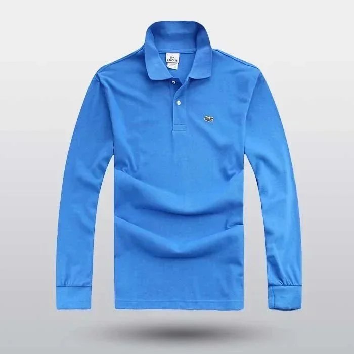 Lacoste Blue Long Sleeve Polo