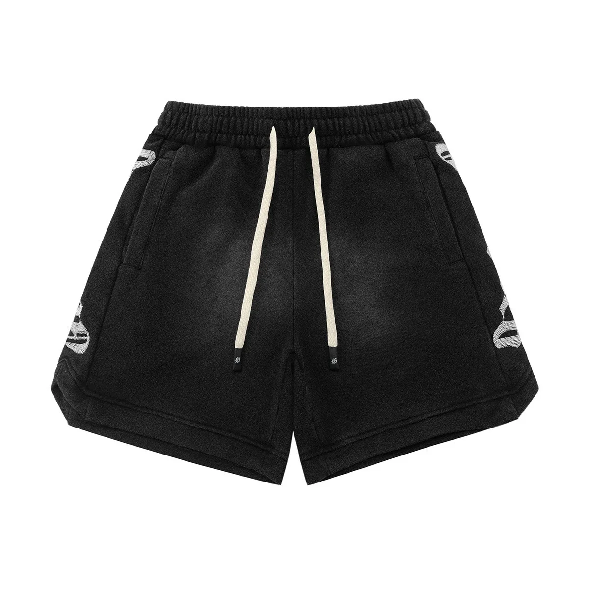 GODSPEED American-Style Distressed Embroidered Casual Mid-Length Sweatshorts