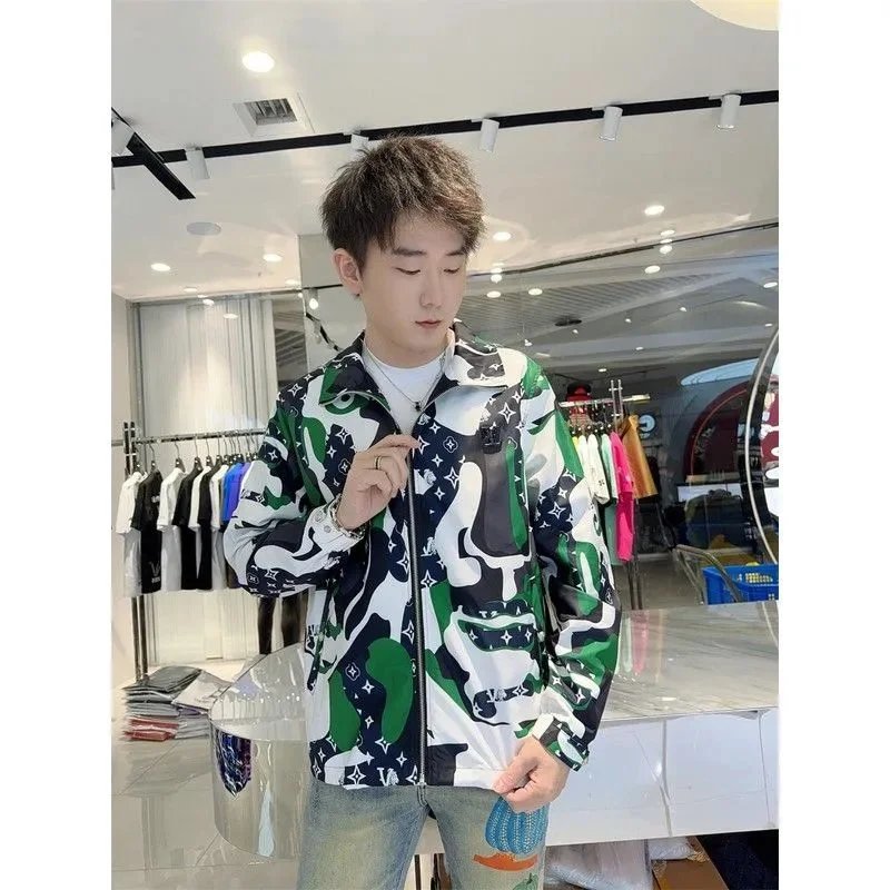 Louis Vuitton Jackets Hooded Zip-Up Camouflage Monogram Jacket image 4