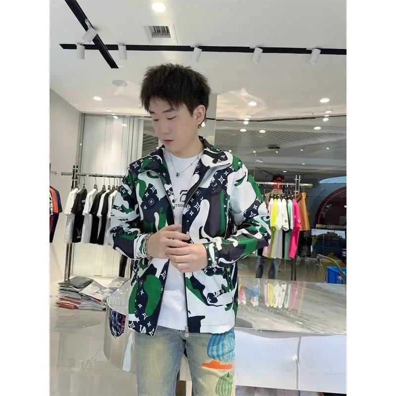 Louis Vuitton Jackets Hooded Zip-Up Camouflage Monogram Jacket image 2