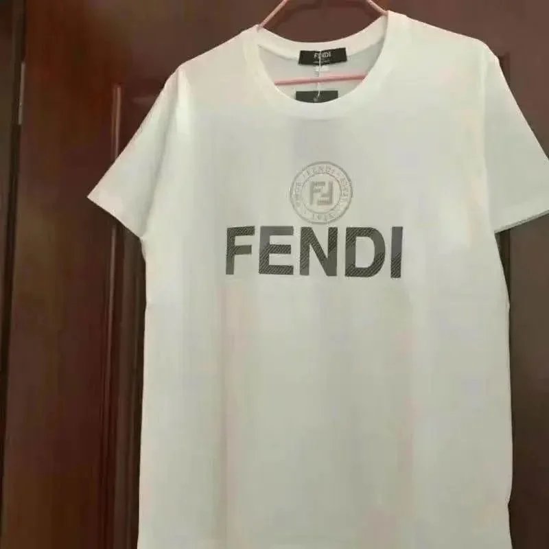 Fendi T-Shirts Short-Sleeve Crewneck Logo Print image 5