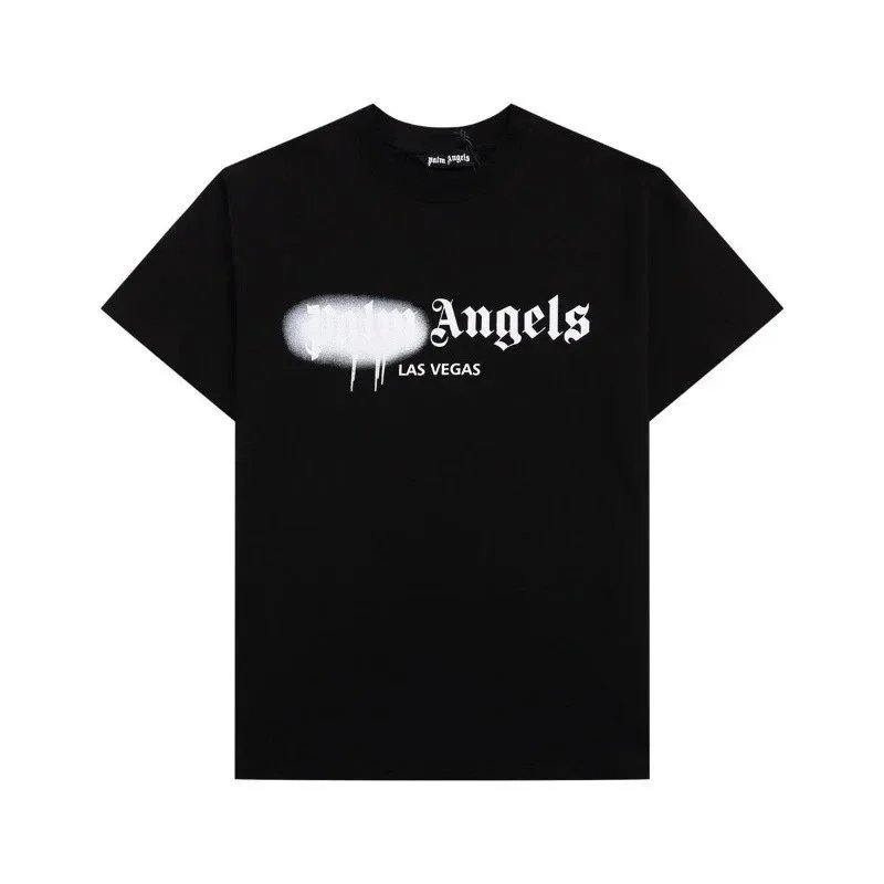 Palm Angels T-Shirts Dripping Heart Logo Print — 18